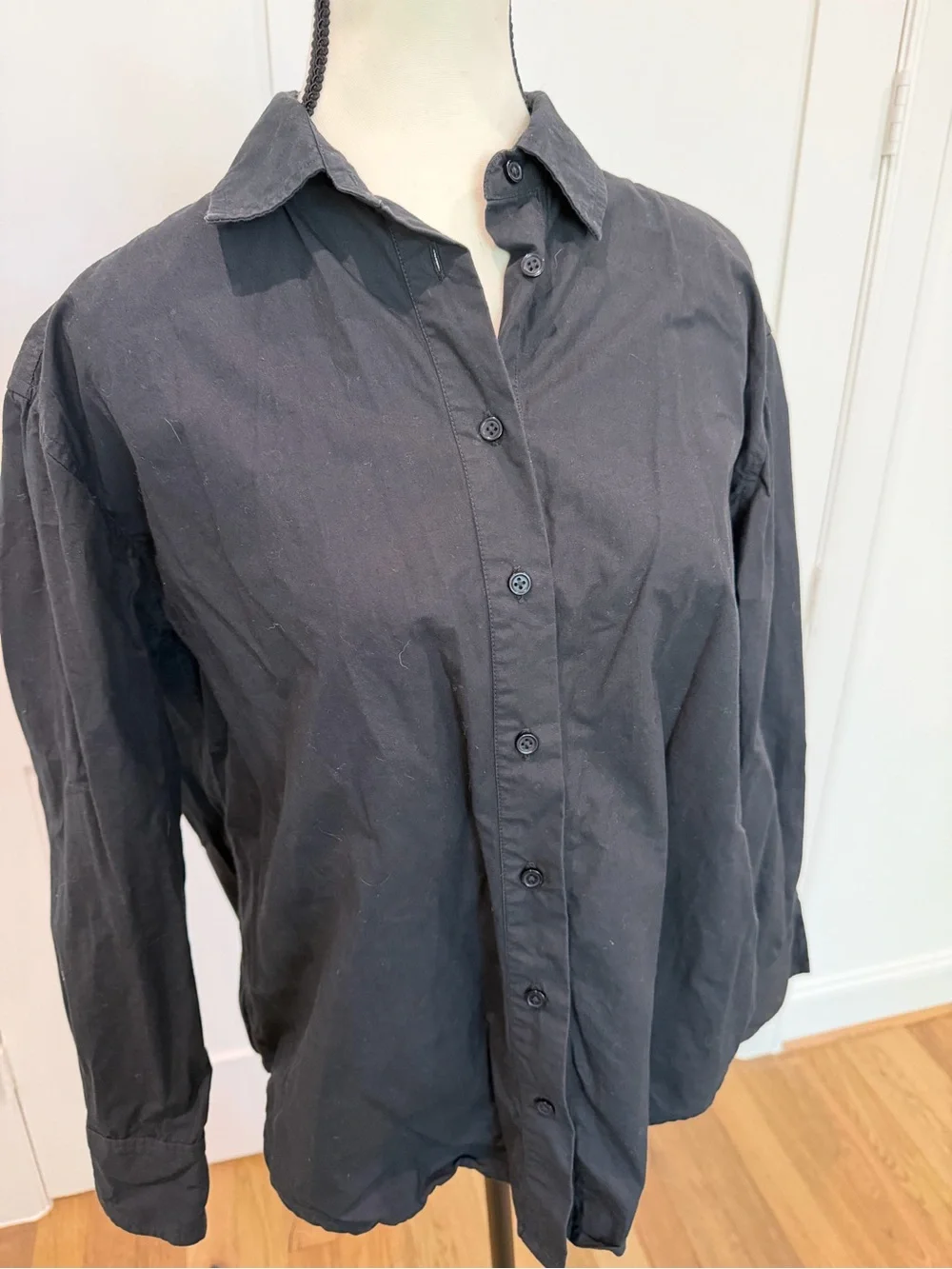 π€ Julia Amory Carolyn Black Poplin Blouse Small π€ 100% Cotton - Picture 5 of 13